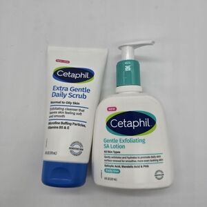Cetaphil Extra Gentle Daily Scrub and Gentle Exfoliating SA Lotion Set